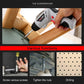 Cordless electric screwdriver driving a screw into wood with interchangeable bit
