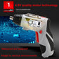 Cordless electric screwdriver, white body with red accents and black textured grip