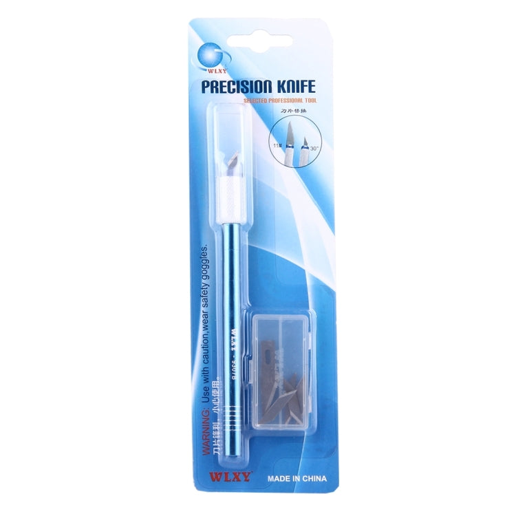 WLXY precision knife blister pack with metal blade and handle tool