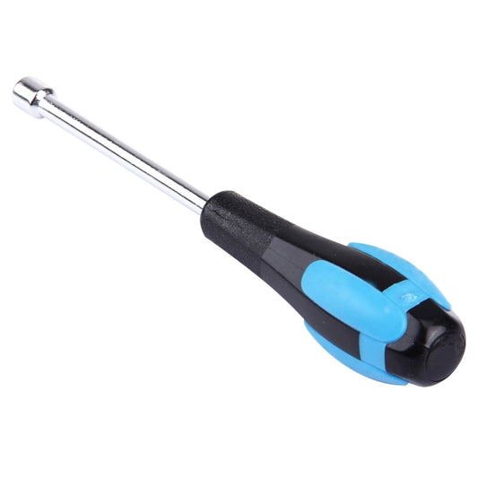 5mm socket head screwdriver with long metal shaft and blue-black handle