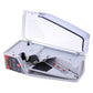 Portable money counting machine with open cover and currency guide feed slot