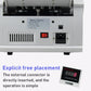 Portable multi-currency currency counter base panel with power switch and connector socket