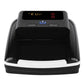 Compact money detector top panel with red/blue LCD and CUR/DIR, REP/CLR buttons