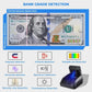 Bank grade detection features with money detector and multiple verification icons