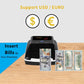 Money detector supporting USD/EUR with front bill insert slot and LCD readout