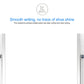 White writing panel with smooth coated surface and metal side clips, magnetic board