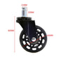 Black PU caster wheel with 11mm stem, 22mm cap, and 65mm wheel size