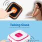 GPS tracker pendant necklace, orange-edged device with SOS button