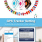 GPS tracker pendant necklace set, three devices with SOS buttons