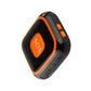 Black GPS tracker pendant with orange SOS button and side keys