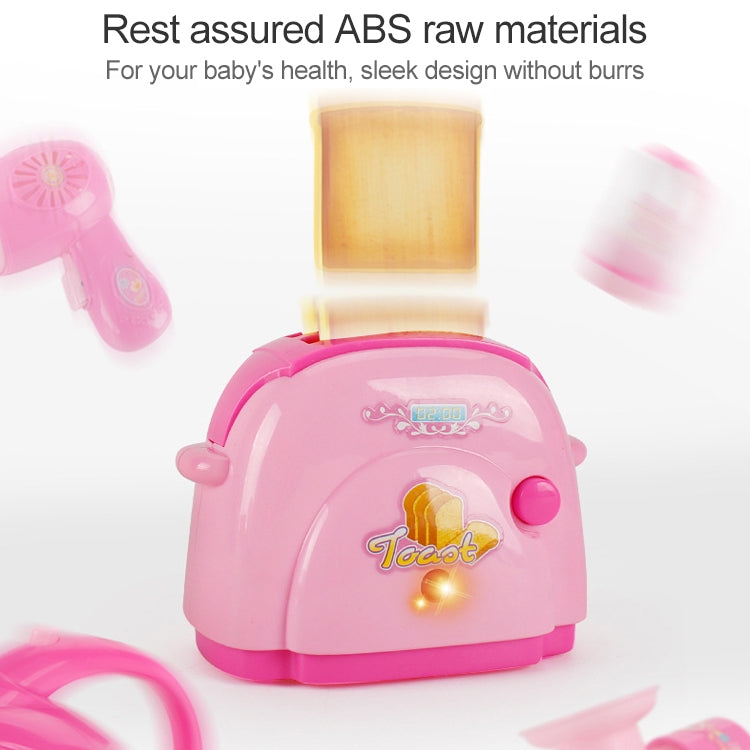 Pink pretend-play air conditioner with open top compartment and decorative front panel