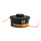 Black trimmer head with orange cutting lines and AUTOCUT 25-2 label