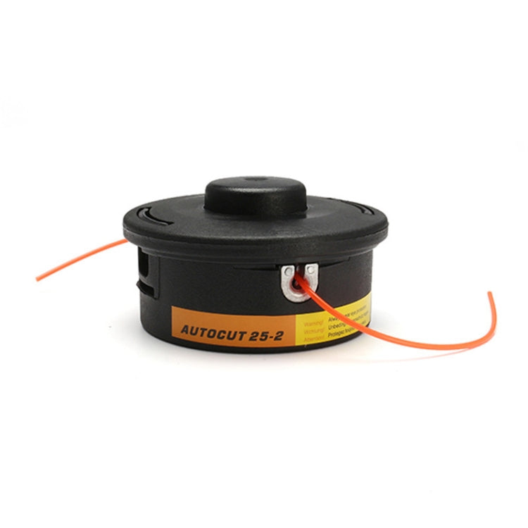 Black trimmer head with orange cutting lines and AUTOCUT 25-2 label
