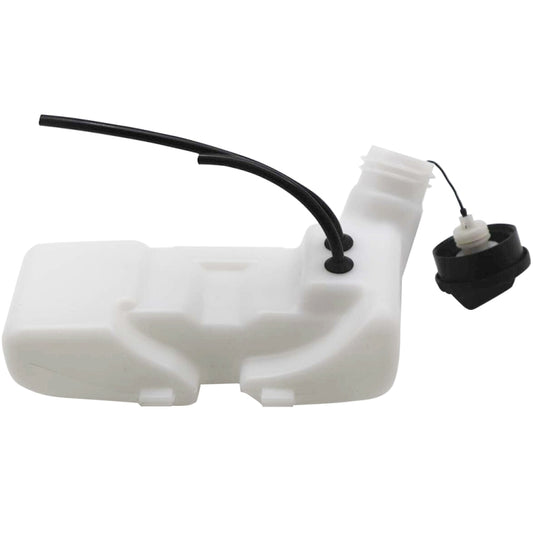 Fuel tank oiler assembly with translucent reservoir, black hose, and cap