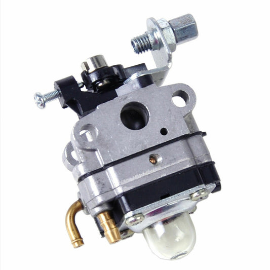 Carburetor assembly with metal housing and clear fuel bowl, threaded inlet and fittings