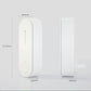 Mini ultrasonic deodorizer device, white oval body shown with size measurements