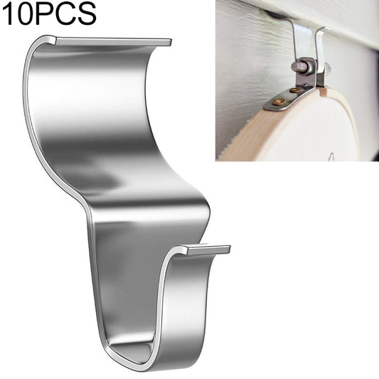 Stainless steel hidden wall hook set, curved single hook with open top