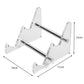 Transparent acrylic keyboard stand with metal rods, 13cm height and 17cm width