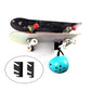 Black skateboard wall-mount brackets shown under a skateboard, with included hardware