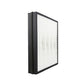 Air purifier replacement filter: pleated white panel with dark border