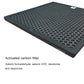 Activated carbon composite air filter with dark textured honeycomb surface