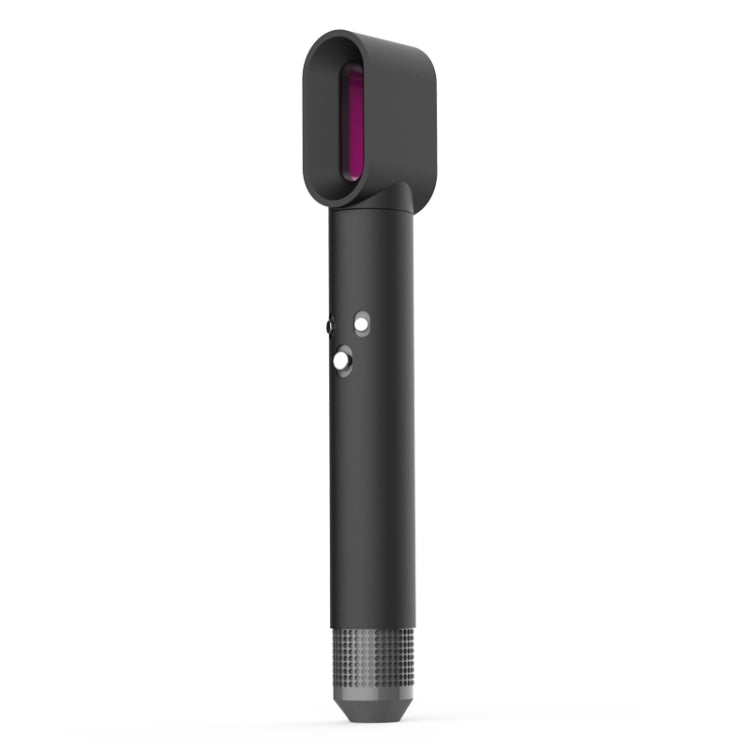 Black shockproof silicone case for hair modeling dryer, with dark purple inlet slot