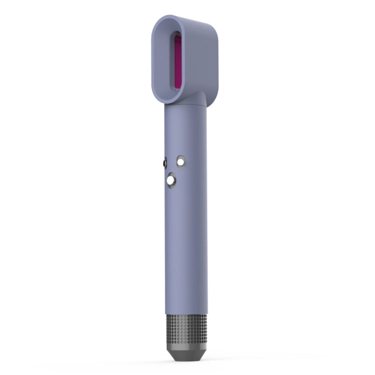 Lavender shockproof silicone case for hair modeling dryer, with pink inlet slot