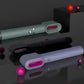Close-up of gray shockproof silicone cases with red/pink inlet openings