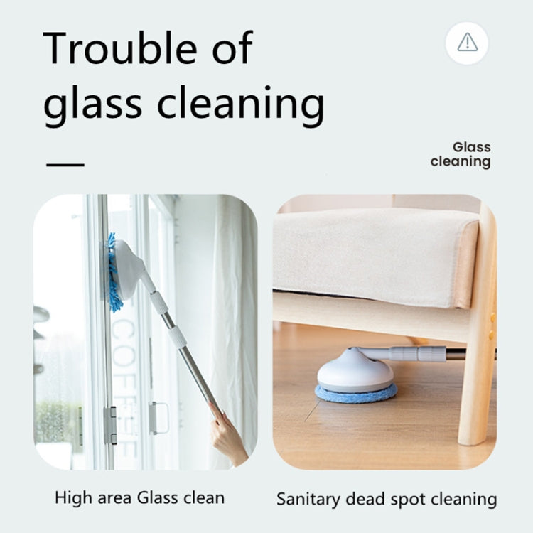 Window cleaning problem/solution graphic with round blue brush head product concept