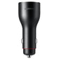 Black car USB charger with red ring detail and metal charging tip