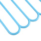 Two blue plastic 5-layer hangers, showing parallel bars and rounded hook ends