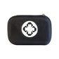 Black rectangular first aid kit case with zip and white medical cross logo