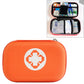 Orange zippered first aid kit case with white medical cross emblem