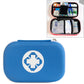 Blue zippered first aid kit case with white medical cross emblem