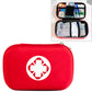 Red zippered first aid kit case with white medical cross emblem