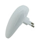 White ultrasonic pest repeller with attached two-pin EU plug, angled side view
