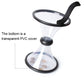 Clear PVC gravity coin funnel with black handle and round base cover