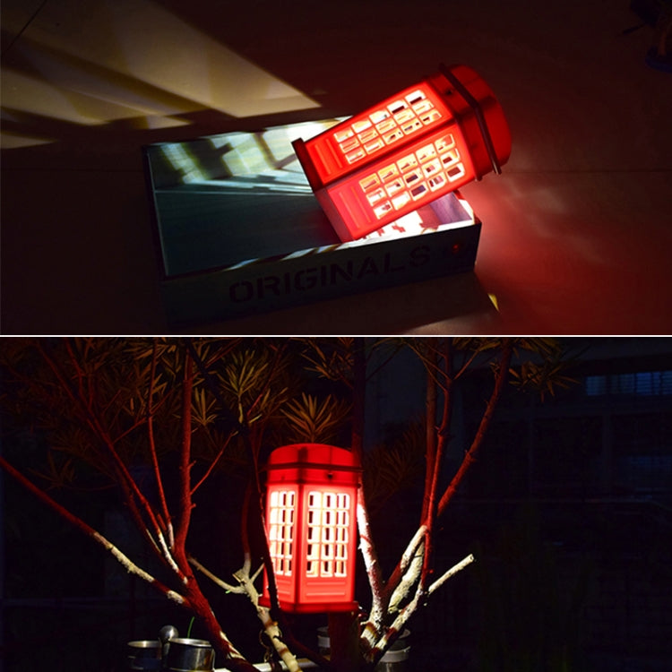 Red rechargeable touch control bedside table lamp with glowing rectangular LED grid