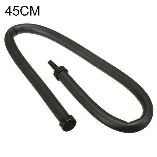 Black aquarium air pump bubble bar hose with single diffuser outlet, 45 cm