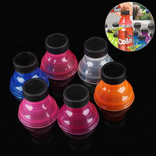 Set of colorful translucent seal caps with black ribbed lids for beverage cans