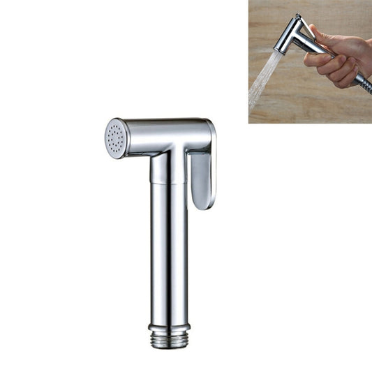 Handheld chrome bidet sprayer with round spray head and side lever