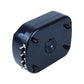 Aquarium air pump side view with outlet fittings and control dial