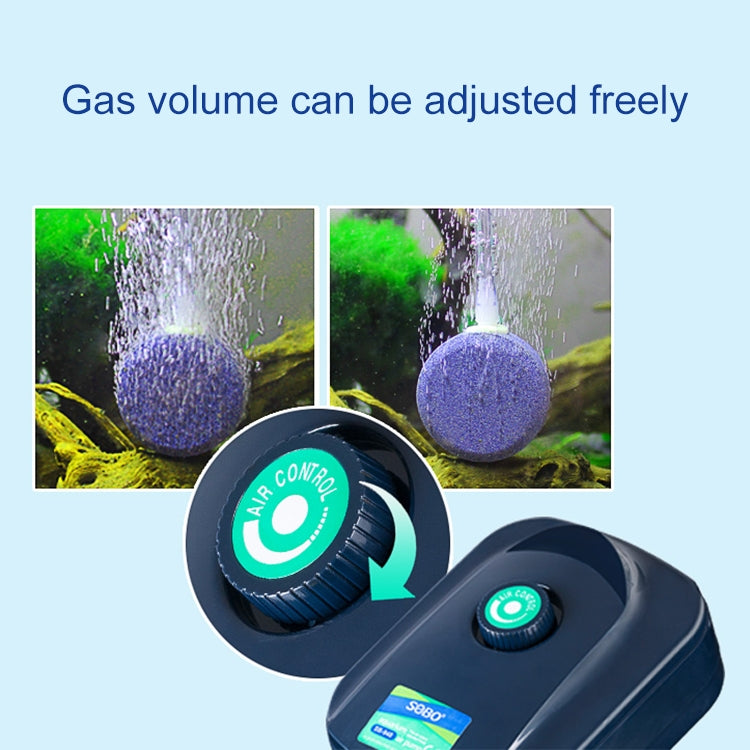 Aquarium air pump with airflow control dial for adjusting gas output