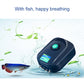 Aquarium air pump with control knob delivering airflow for fish tank oxygenation