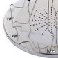 Stainless steel toaster rack edge with wire support clips and perforated toast tray