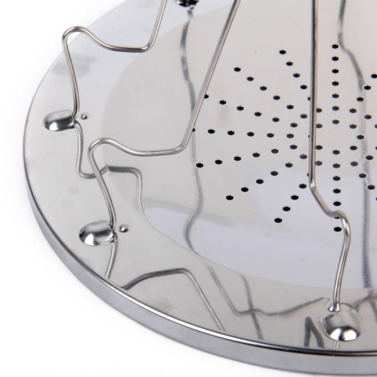 Stainless steel toaster rack edge with wire support clips and perforated toast tray
