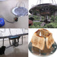 Outdoor toaster rack on a grill with bread slices ready for toasting