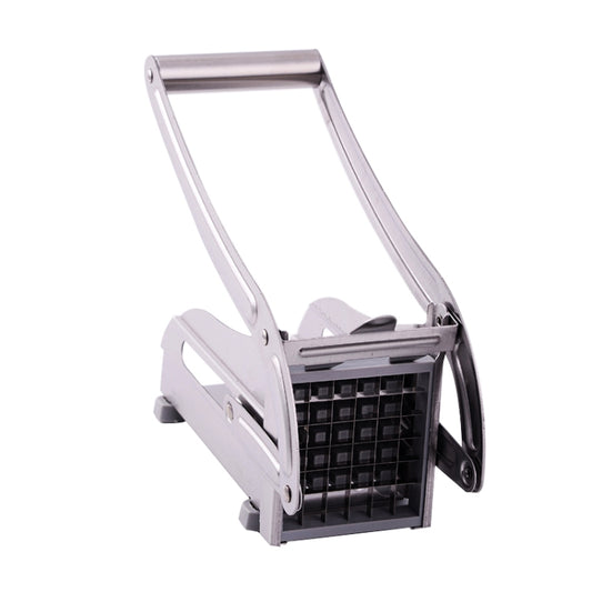 Stainless steel potato cutter with detachable black cutting grid insert