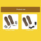 Heated insoles with battery heating pack and charging cables, connected for use