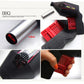 Black and red BBQ blower with metal nozzle and vented fan cover